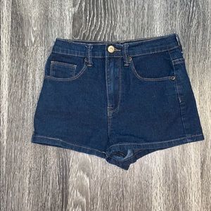 Denim stretch shorts